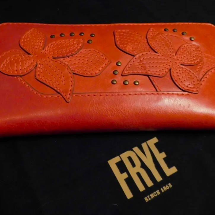 Frye Brand Melissa Floral Zip Wallet Nwt Dust Bag 97 On Amazon
